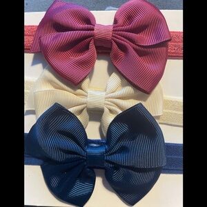 Baby Girls 3-Pack Grosgrain Bow Headbands